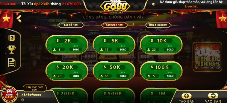 Tiến Lên Miền Nam Tại Go88 Đỉnh Cao Đấu Trí Và Cơ Hội Làm Giàu Nhanh