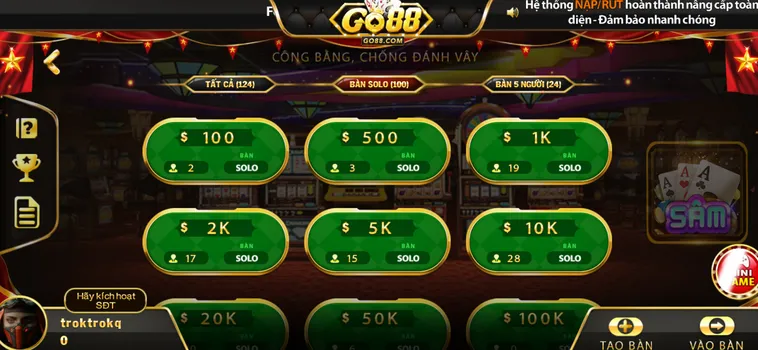 Sâm Lốc Tại Go88 Sân Chơi Đấu Trí Đầy Kịch Tính Và May Rủi Hấp Dẫn