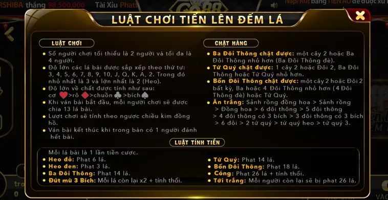 Tiến Lên Đếm Lá Tại Go88 Sảnh Bài Tốc Độ Và Khả Năng Sinh Lời Vượt Trội