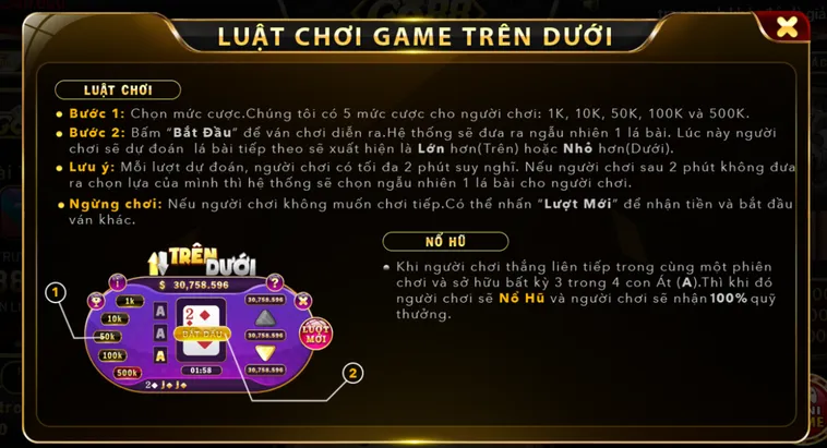 Chinh Phục Minigame Trên Dưới Tại Go88 Nghệ Thuật Phán Đoán Và Quản Lý Vốn