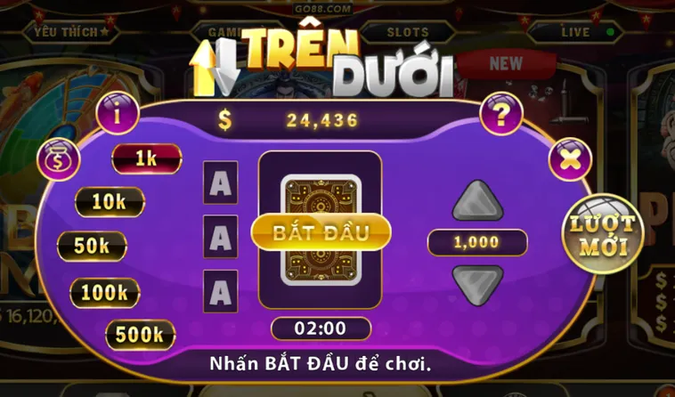 Chinh Phục Minigame Trên Dưới Tại Go88 Nghệ Thuật Phán Đoán Và Quản Lý Vốn